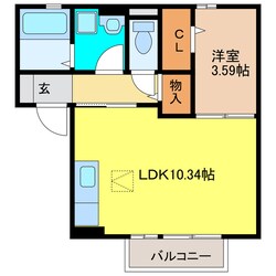 プレジオ北野の物件間取画像